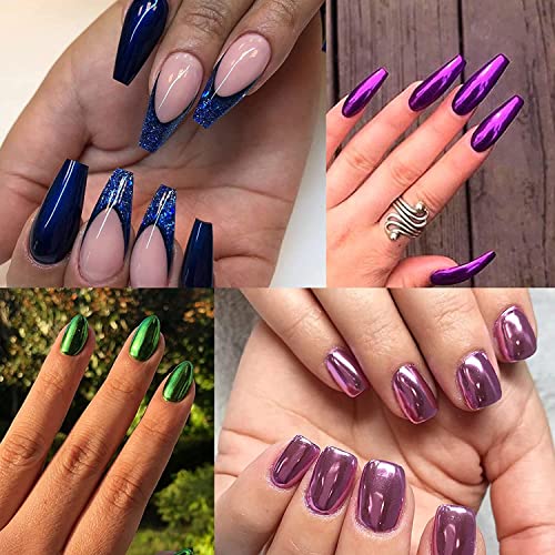 Bishengyf 6 Box Chrome Nail Powder, Chrome Effect Nail Powder Set, Shiny Nail Glitter Powder With Magic Mirror Effect For Nail Art Design Decoration(Christmas Color Series) #TOP3