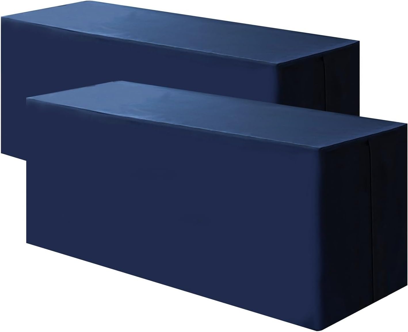 NAVYBLUE 6FT Tablecloth Fitted Table Covers for 6 Foot Rectangle Tables - Water Resistant Washable Fabric Polyester Table Clothes for Parties, Trade Show（72L x 30W Inches）