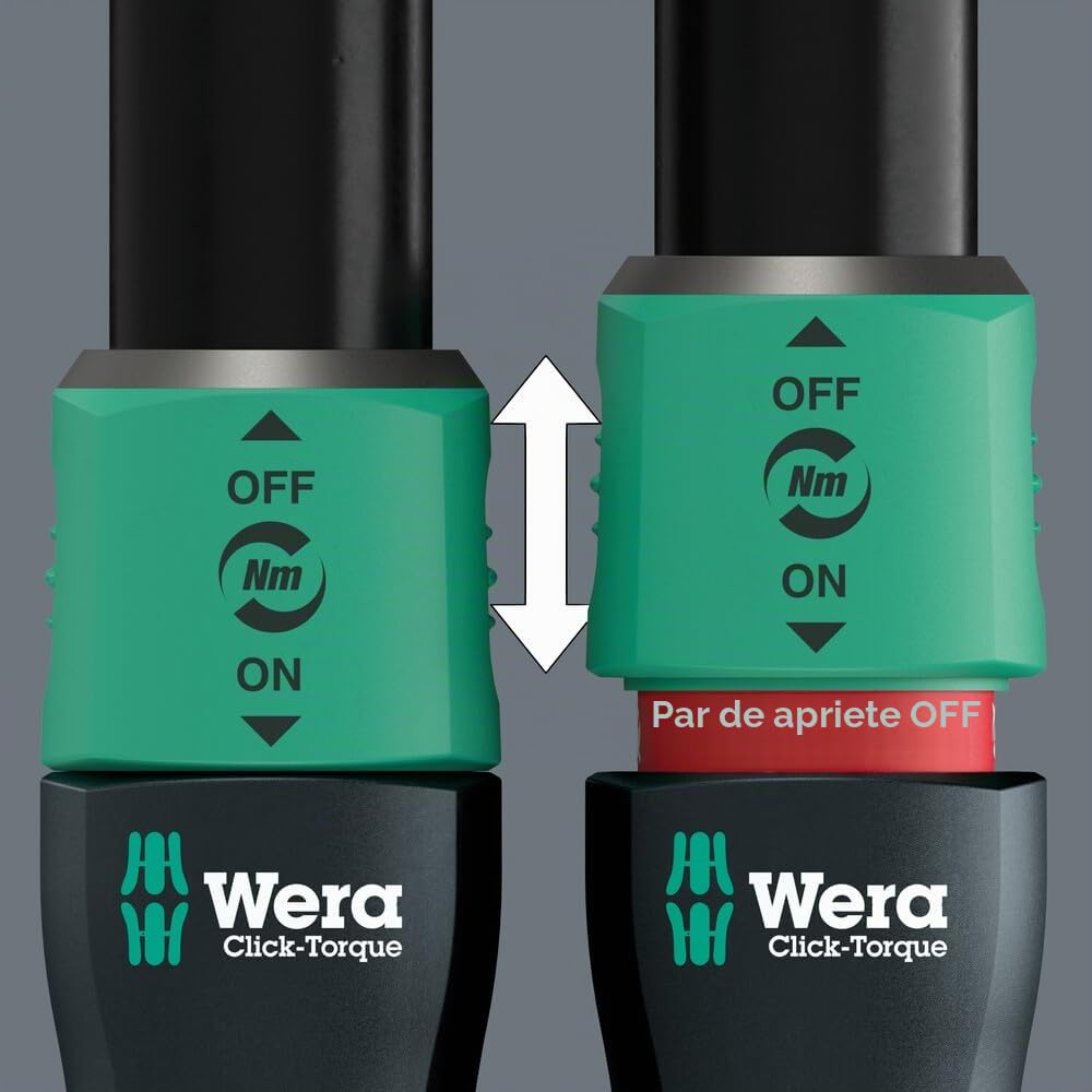 Wera Click-Torque Lock C 3 R/L Llave dinamométrica, ajustable, función Torque, cuadradillo pasante (1/2"), apriete derecha/izquierda, 40-200 Nm, 1/2" x 40-200 Nm