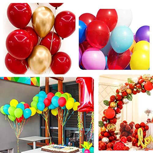 Image of Pearl Red White Latex Balloons 12 Inch Red Confetti Balloon for Birthday Wedding christmas Bridal Baby Shower Decorations.50Pcs.