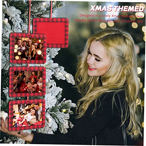 Nolitoy 60 Pcs Christmas Photo Frame Retro Decor Mini Picture Frame Christmas Gifts Xmas Party Favors Plaid Christmas Picture Frame Picture Display Stand Festival Supplies Birthday Gift #TOP5