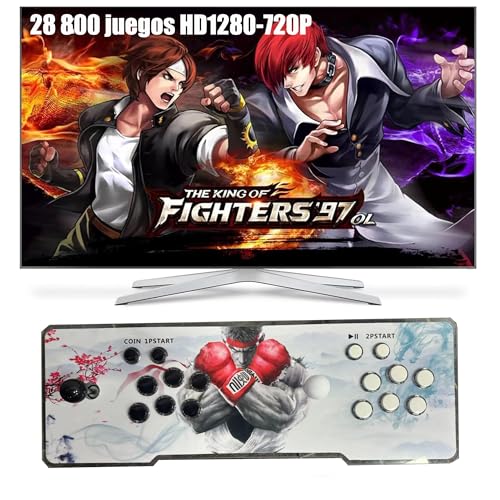Mejor Consola de Juegos Arcade 3D - 26800 Juegos Instalados, Maquinitas de Videojuegos,Soporta Videojuegos 3D, 1280x720P, Lista de Favoritos, Controles de Juego para 2 Jugadores