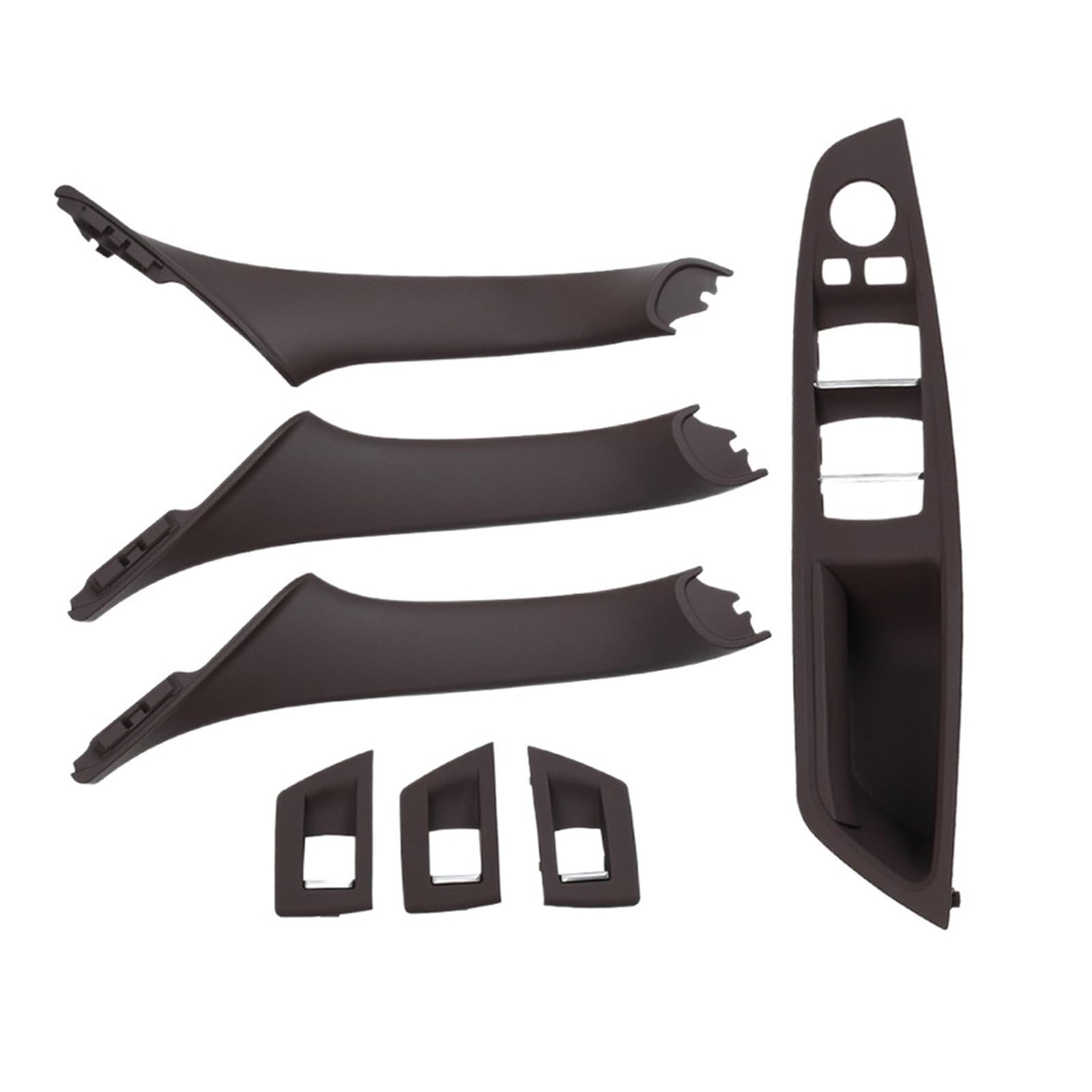 Oexrigru One Color Car Interior Door Handles For Bmw 5 Series F10 F11 F18 520 523 525 528 530 Rhd Car Interior Door Pull Handle Armrest Panel Trim(Rhd Moka 7Pcs)