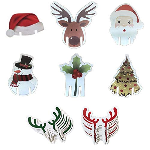 CNluca Decoração de Natal Cartão de Vidro de Vinho Tinto Cartão de Decoração Escrita à Mão DIY Wishe