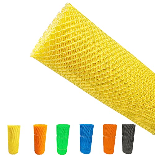 Image of SAI Balaji 3.3 Feet Height X 10 Feet Length UV Stabilized PVC Tree Guard Net Fencing net Fencing Mesh Anti Bird Net Ivory Color SBO34