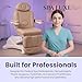 Spa Luxe - Professional Facial, Massage, and Medi Spa Exam Chair for Esthetician - All-Electric 4-Motor Procedure Table with 240° Swivel and Adjustable Headrest - 440lb Capacity, (Sand)