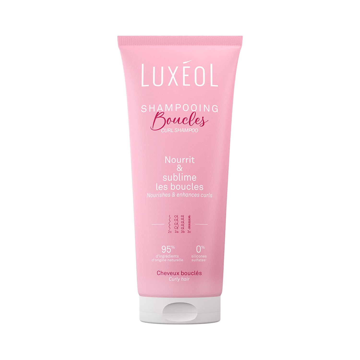 Luxéol - Shampoing Cheveux Bouclés - Nourrit, Hydrate & Sublime Les Boucles - Effet Anti-Frisottis - Parfum Gourmand - Méthode Curly Hair - Sans Silicones, Sans Sulfates* - Fabriqué en France - 200 ml