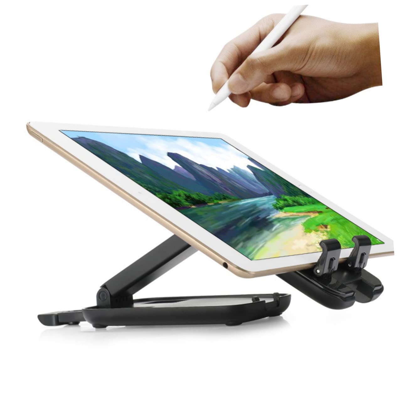 Smartphone e Tablet Pieghevole per Scrivania Holder per Videochiamate e Visione Film Design e Stabile Accessorio per Cellulari e Tablet