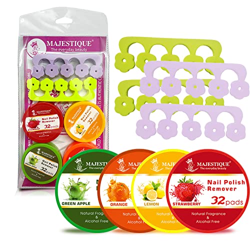 Majestique Nail Polish Remover & Toe Separator Set – Effortlessly Remove Polish, Protect Your Toes, Complete Nail Care Package for Hassle-free Polish Removal – Pack of 8