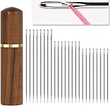 Hand Sewing Needles Self Threading - YAWALL Self Threading Needle, 24 Pieces Easy Thread Sewing Need