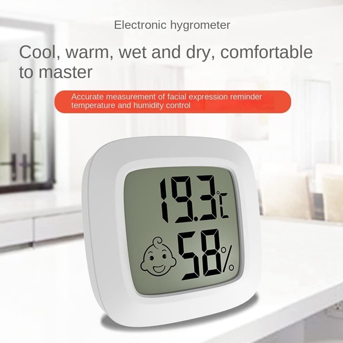 Cyfrowy higrometr LCD, termometr, elektroniczny miernik temperatury i wilgotności do użytku wewnętrznego
