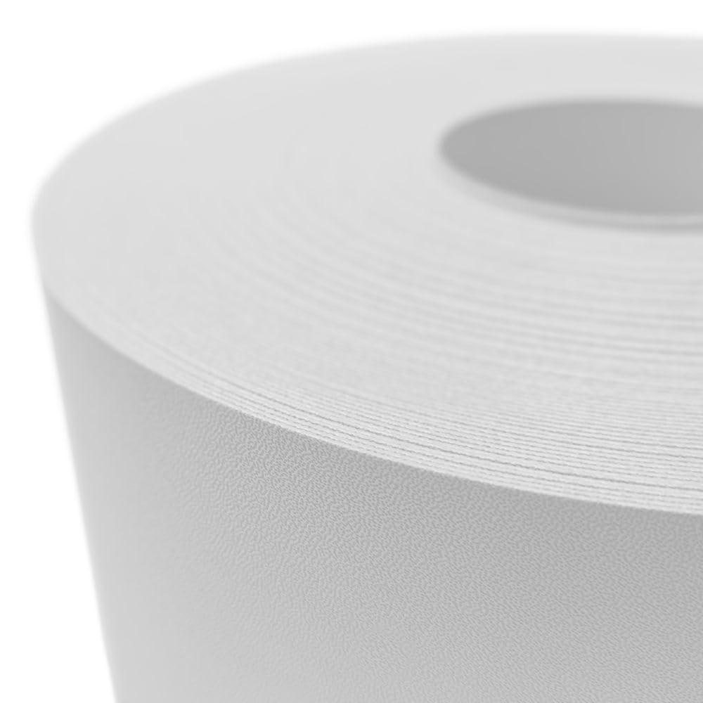 Premium 35 Meter Rolle 19cm hoch | genarbte Oberfläche | Sichtschutzstreifen PP für Doppelstabmatten UV-beständiger Sichtschutz | Zaunblende Made in Germany Weiß, 35m