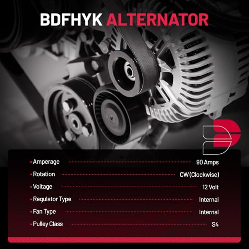 Image of BDFHYK Alternator Compatible with Hyundai Elantra /Elantra GT /Elantra Coupe 2011-2017 1.8L l4 /2.0L l4,Compatible with Kia Soul /Forte /Forte Koup /Forte5 2012-2016 2.0L l4 1.8L l4 Replace 11610 FG10T011