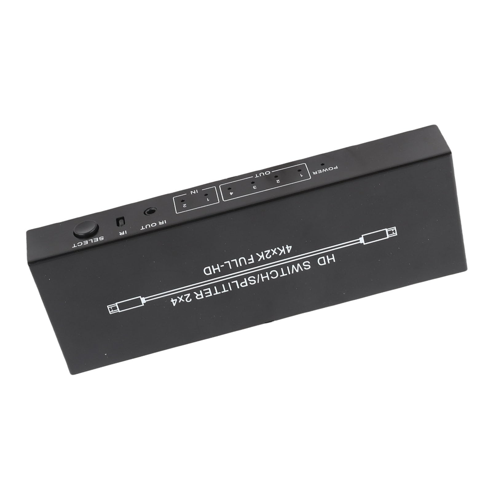 Splitter HDMI 2 in 4 Uscite, Switcher 4K HD con Telecomando, Alta Risoluzione 3840 X 2160, per Laptop, Console di Gioco, Monitor, TV e Proiettori (Spina europea)