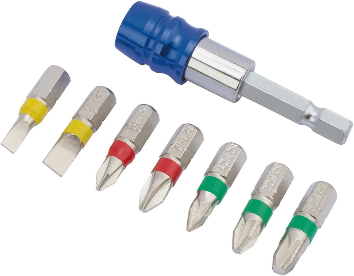 Draper 82405 Coloured Screwdriver Bit Set with Magnetic Holder (60 Piece)