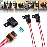 parts PTT 2 Pack 12 AWG Sicherungshalter Kabelbaum ATO/ATC Waterproof Inline Holder 30A Sicherungshalter Kabel Ersatz Set Standard Blade für Auto LKW RV Automotive Boot Marine
