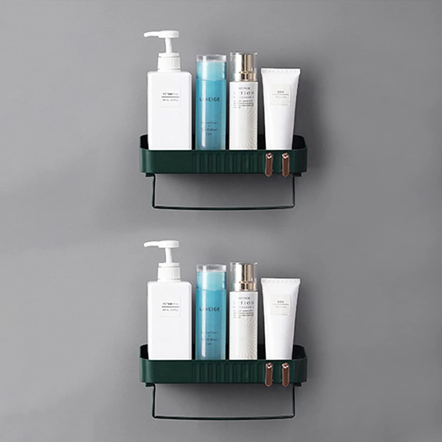 Primax Bathroom Accessories-Bathroom Shelf/Multipurpose Self-Adhesive Wall-Mount Shelf with Towel Hanger/Bathroom Organizer - Green (Pack of 2) (B0C412HSN7) Amazon Price History, Amazon Price Tracker
