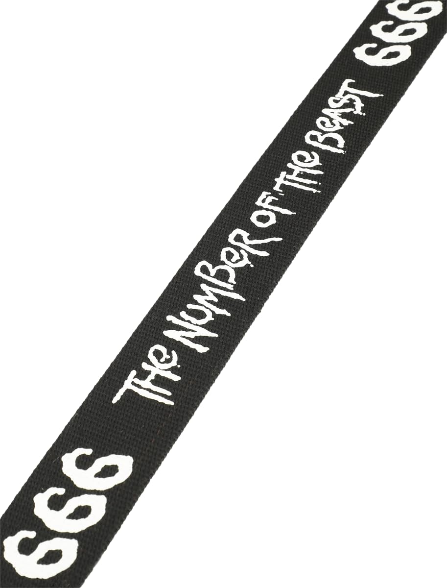 Iron Maiden Logo Unisex Cinturón Negro 100% poliéster