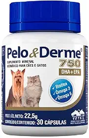 VETNIL Pelo E Derme 750Mg Dha + Epa 30 Cápsulas Vetnil
