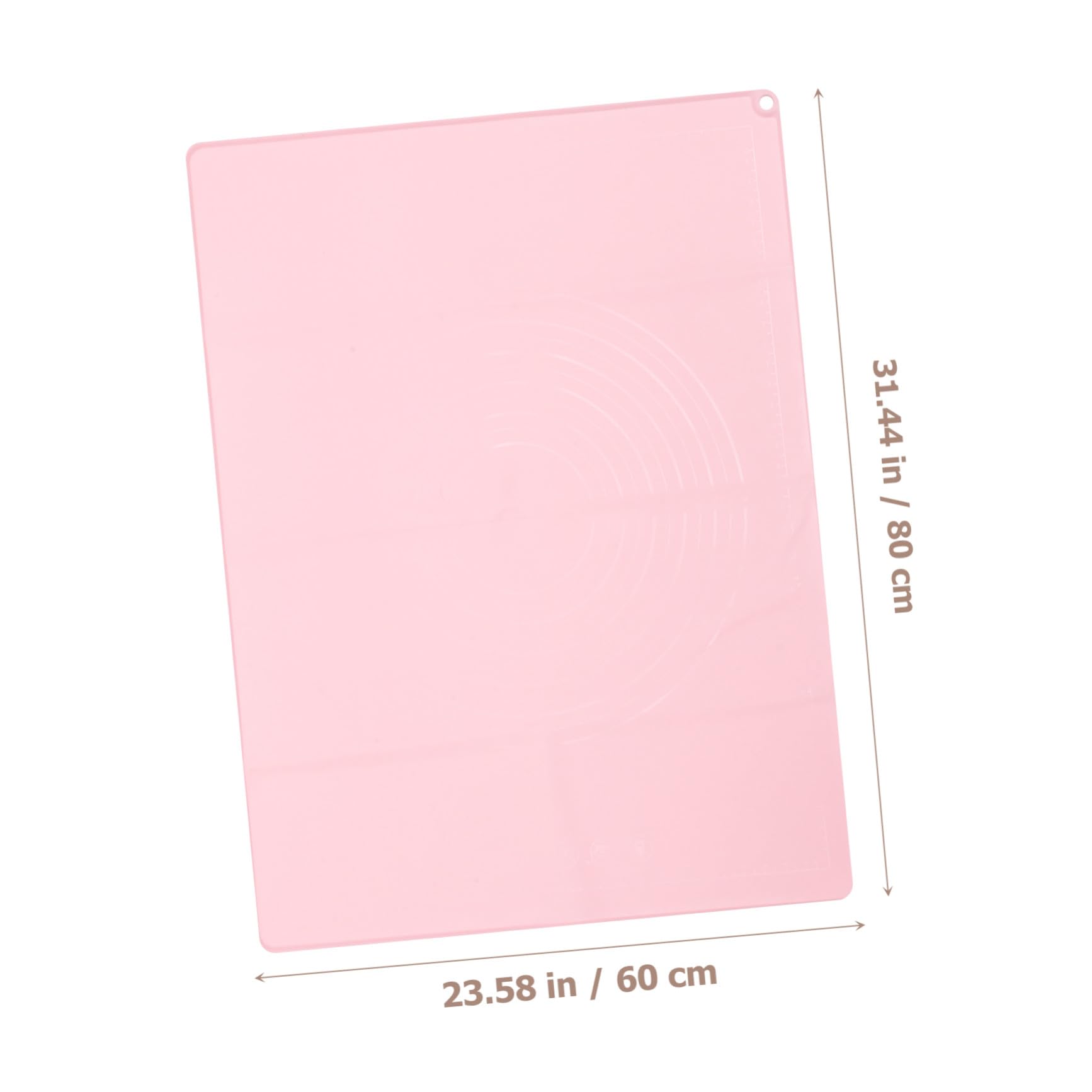 Hohopeti Silikon Teigmatte Rosa Rutschfeste Hitzebeständige Backmatte mit Maßskala Antihaftbeschichtet Wiederverwendbar für Teigkneten und Ausrollen zu Hause Gastronomie