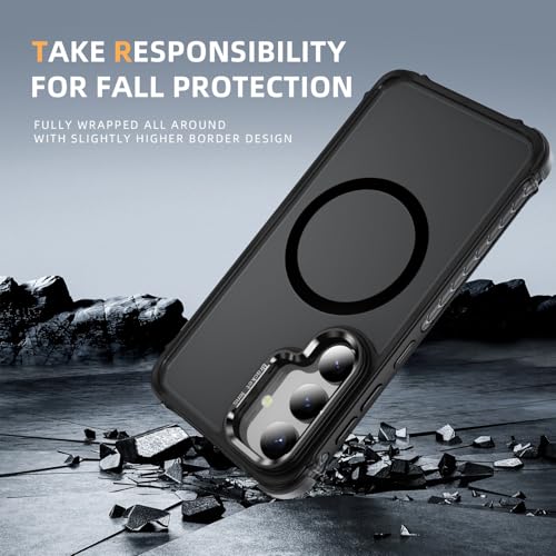 Coque de protection premium Samsung S24 S25 Plus noire avec aimant MagSafe - 6