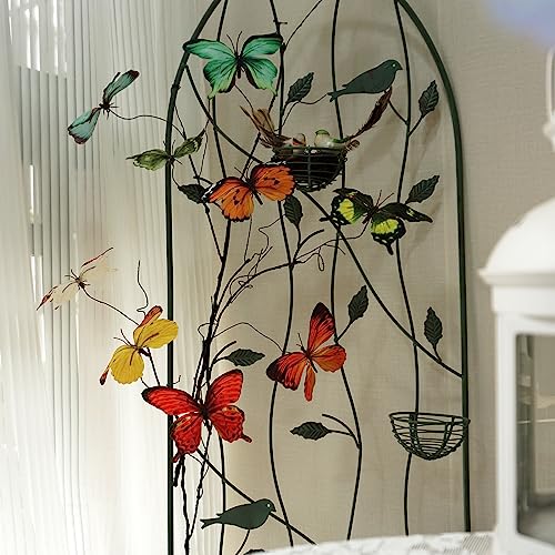 TaTalife Artificial Butterfly, Silk Butterflys, Butterflies for Crafts for Floral Arrangements, 3D Butterfly Stakes Decor, Patio Plant Pot, Flower Bed Home Decor