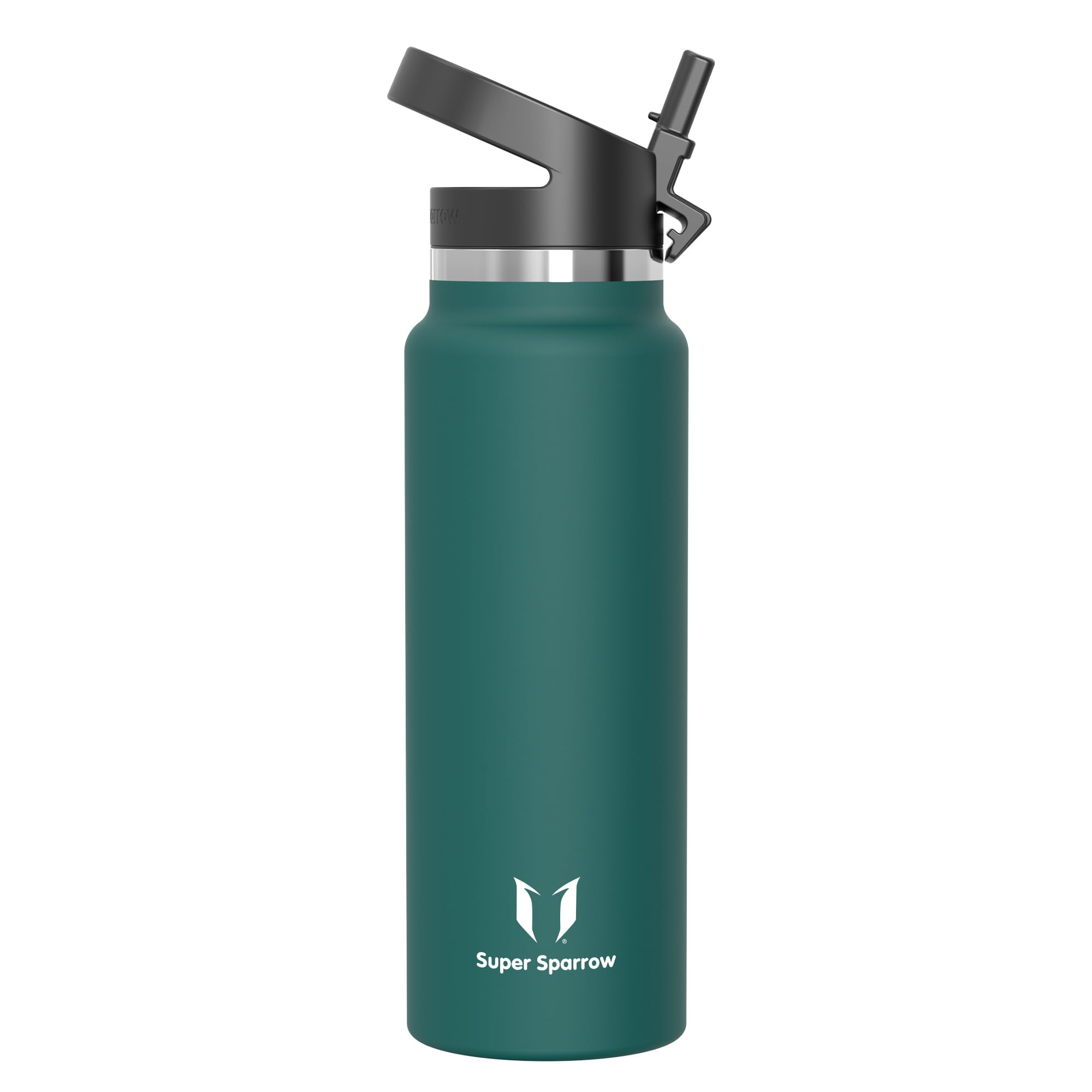 Super Sparrow Borraccia Termica - 500ml, 750ml, 1000ml, 1.2L, 1.5L- SwivelSip Inox Bottiglia - Senza BPA Borracce Termiche, Borraccia Ergonomica per Bambini, Sportiva, Bici, Campeggio, Palestra