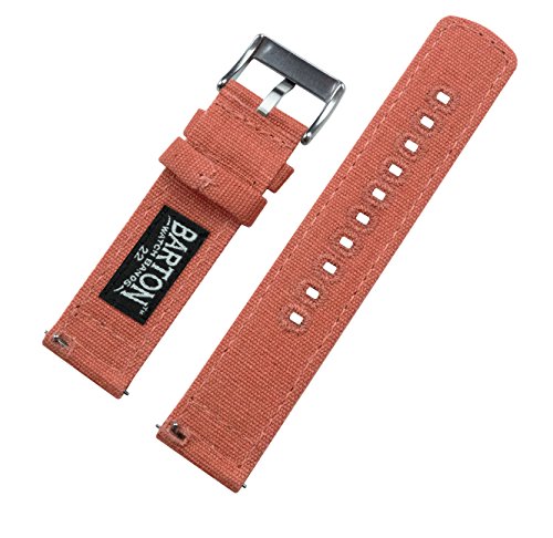 Image of BARTON WATCH BANDS Quick Release Canvas Watch Band Straps, Autumn, 23mm