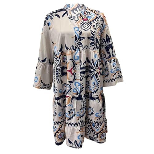 Robe de plage ample XL cachant les imperfections avec style bohème fluide - 4