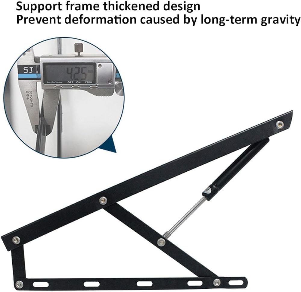 Mecanismo de elevación hidráulico de alta resistencia, kit de elevación de almacenamiento de resorte de gas para caja de cama o sofá cama, ideal para maximizar el espacio de la cama y fácil acceso