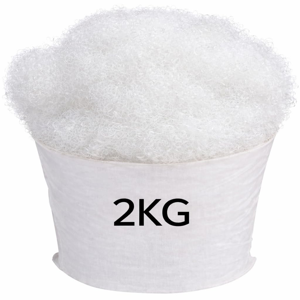 Hollow Fibre Stuffing/Filling/Fill Toys, Pillows, Cushion Covers,Polyester Filling, Craft High Grade Hollowfibre Filling (2KG)