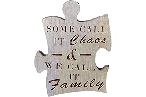 ♡♥Chaos♥♡ Puzzle Piece Engraved Quotes, Mason Jar & Cutting Board Magnets