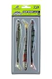 3pc/pk Daiwa 15100915 - Esca morbida Prorex Slim Shady – 16,00 cm – 25,5 g – Baby Zander/Gold Perch/Real Perch