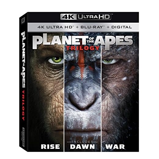 Planet of the Apes 1-3 Trilogy [4K Ultra HD + Blu-Ray + Digital]