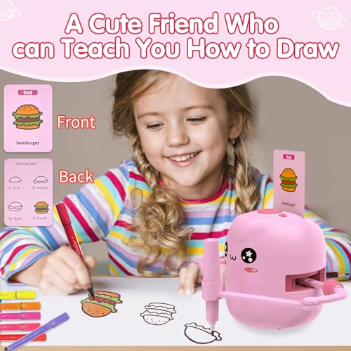 Drawing Robot for Kids with 150 Cards, Interactive Educational Painting Robot with Voice Interaction, Montessori Drawing Learning Toy for 5 6 7 8 9 Boys Girls Birthday Present - Image 3