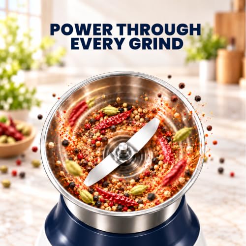 CADLEC MixCraft 750W Mixer Grinder with 4 Jars | Multi-Purpose Mixer, Blender & Juicer | Powerful Motor for Grinding, Blending & Juicing | Durable ABS Body | 2-Year Warranty, Navy Blue - Image 4