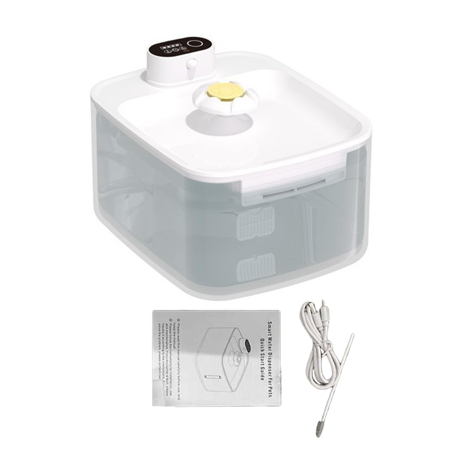 Fuente de Agua Inteligente Inalámbrica para Mascotas, Bebedero para Perros y Gatos con Circulación Automática de Gran Capacidad, 3,2 L, Filtración 5 Etapas, Poco Ruido Mascotas