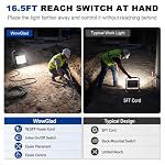 LED Work Light 10000 Lumens, 16.5FT Cord Inline Switch, IP66 Waterproof Mechanic Light for Garage Workshop Job Site Construction Car Repairing - Image 2