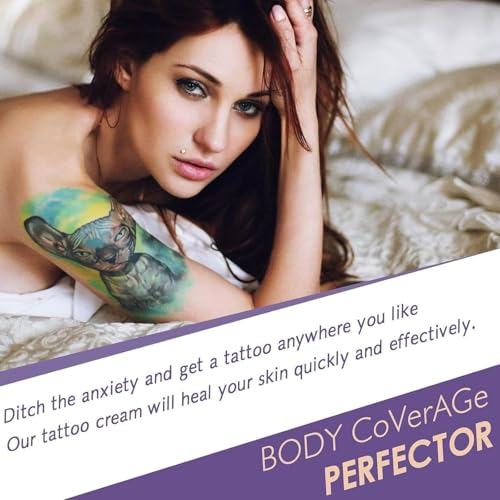 All Over Complexion Perfector With Extra Large Body Makeup Brush,Tattoo Cover Up Cream, Body Full Coverage Perfector Waterproof No Transfer, Long-Lasting Sweat-Proof Concealer For Women - Image 4