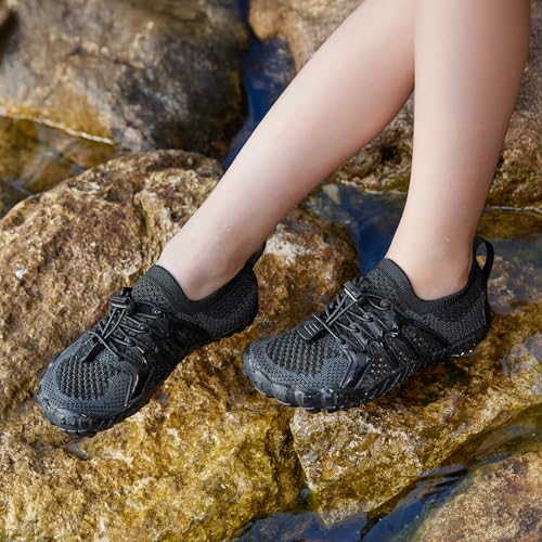 Stelle Girls Boys Water Shoes Aqua Socks with Adjustable Laces Quick Drying Beach Sports Non Slip Swimming Hiking Shoes2