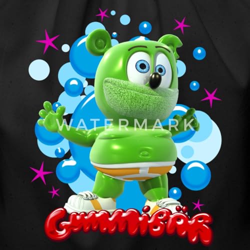 Spreadshirt Gummibär Gummy Bear Song Official License Cotton Drawstring Bag, One Size, black2