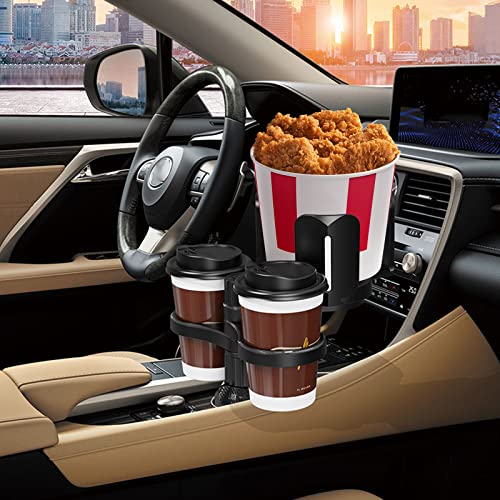 Lfzhan Cup Holder Expander For Car- Adjustable Base Fits 98% Of Car Models, 3-In-1 Design Holds Large Water Glasses, Coffee Mugs, Ipads And Food #TOP7