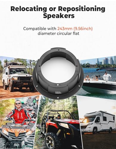 image for KEMIMOTO 2PCS Angled Speaker Enclosures Boxes Pods, Universal for 6.5