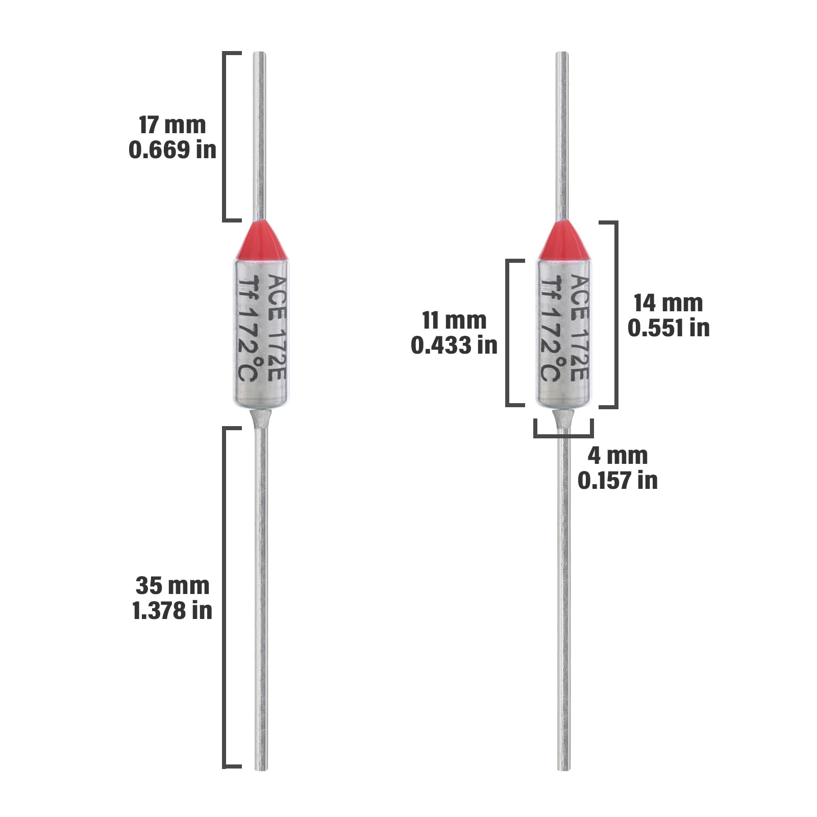 Keramische RH-Thermosicherung – 10A/15A/20A 250V, Temperaturbereich 95–250°C, Überhitzungsschutz Für Haushaltsgeräte