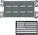 TAXATM 4 pcs Molle Patch Panel with Laser Cutting Loop, Molle Patch Display Holder for Backpack ，6X3 and 3X3 Mini Patch Board Include American Flag Patch (Grey Set)