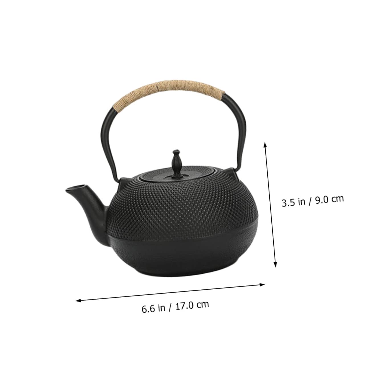 Alipis Tetera De Hierro Fundido Sin Revestimiento Tetera De Hierro Retro De Sobremesa Vintage Para Infusiones De Té