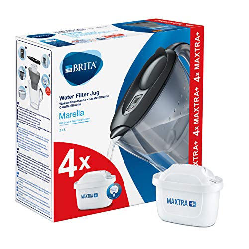 Wasserfilter Brita Marella Cool mit 4 Kartuschen in Grau