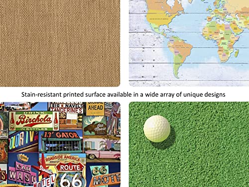 Bungalow Flooring Barbury Weave 9to5 Desk Chair Mat, 3' x 4', Made in USA, Stain-Resistant, Anti-Slip Rubber Backing, Khaki