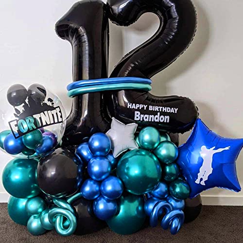 Blue Metallic Balloons 5 Inch 50 Pcs Chrome Balloons Blue Latex Party Balloons For Boys Baby Shower Christening Birthday Party Decorations #TOP5