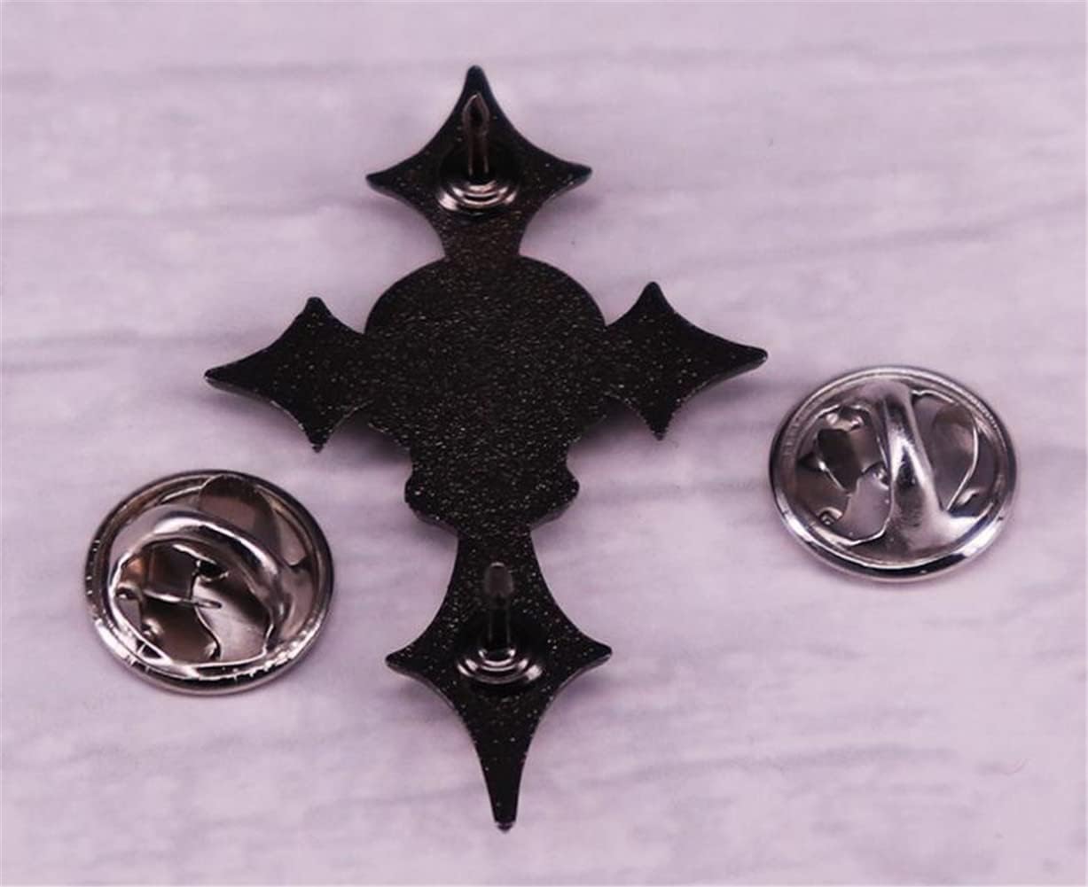 Cross Skull Brooch Retro Metal Skull Badge Creative Brooch Hat Backpack Brooches Fashion Jewelry Women Men Gift Accessories - Image 4